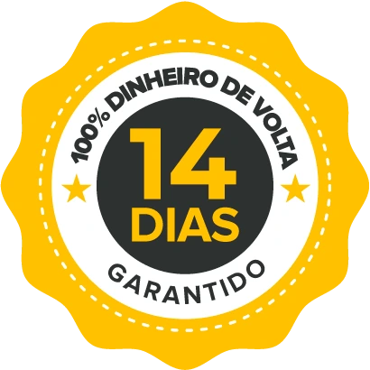 Selo de garantia de 14 dias — 100% do dinheiro de volta